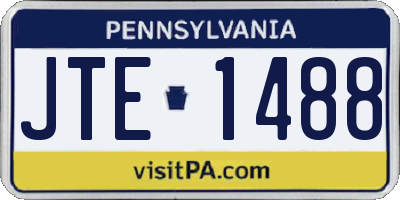 PA license plate JTE1488