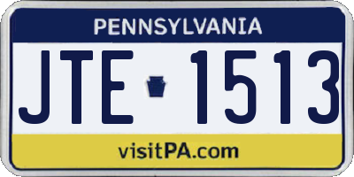 PA license plate JTE1513