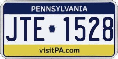 PA license plate JTE1528