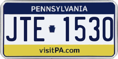 PA license plate JTE1530