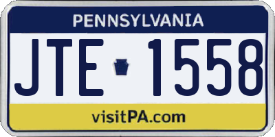 PA license plate JTE1558