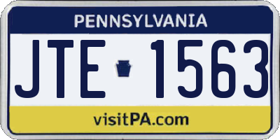 PA license plate JTE1563