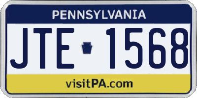 PA license plate JTE1568