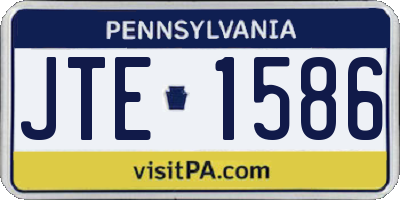 PA license plate JTE1586