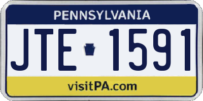 PA license plate JTE1591