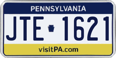 PA license plate JTE1621