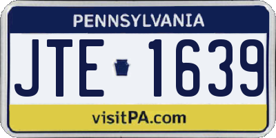 PA license plate JTE1639
