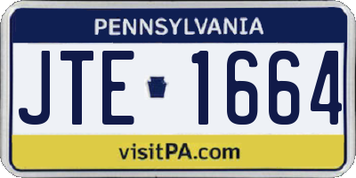 PA license plate JTE1664