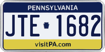 PA license plate JTE1682