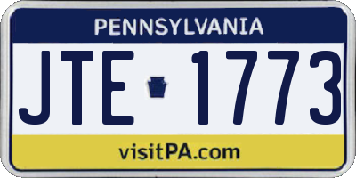 PA license plate JTE1773