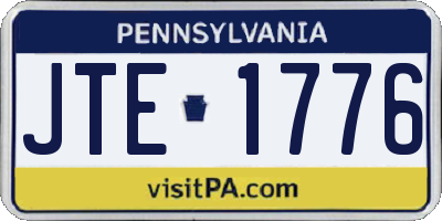 PA license plate JTE1776