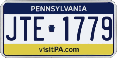 PA license plate JTE1779
