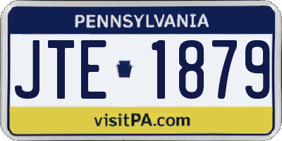 PA license plate JTE1879