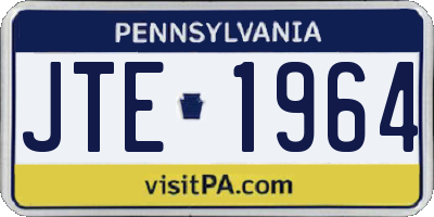 PA license plate JTE1964