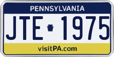 PA license plate JTE1975