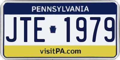 PA license plate JTE1979