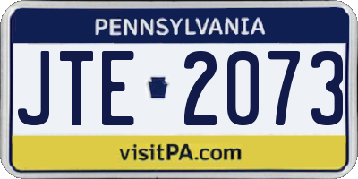 PA license plate JTE2073