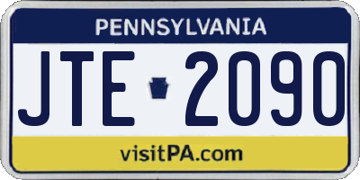 PA license plate JTE2090
