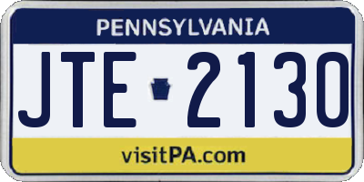 PA license plate JTE2130