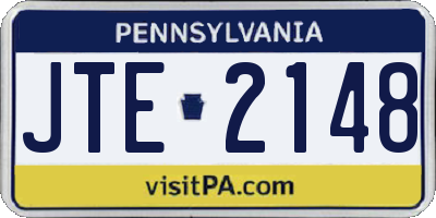 PA license plate JTE2148