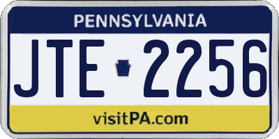 PA license plate JTE2256
