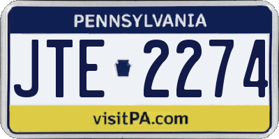 PA license plate JTE2274