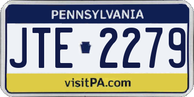 PA license plate JTE2279