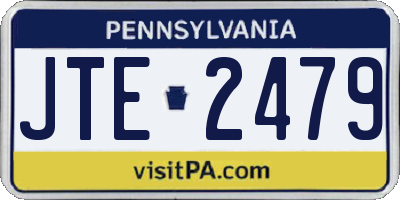 PA license plate JTE2479