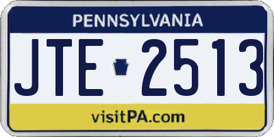 PA license plate JTE2513
