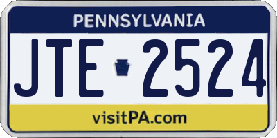 PA license plate JTE2524
