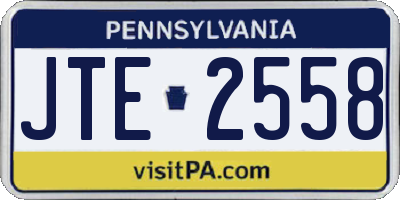 PA license plate JTE2558
