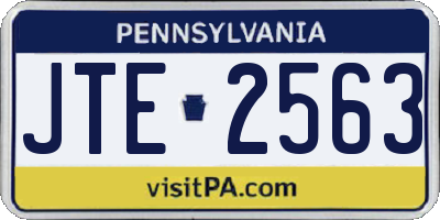 PA license plate JTE2563