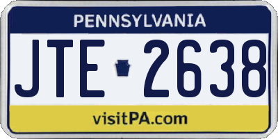 PA license plate JTE2638