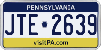 PA license plate JTE2639