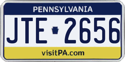 PA license plate JTE2656