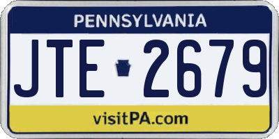 PA license plate JTE2679