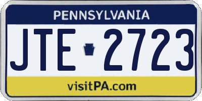 PA license plate JTE2723