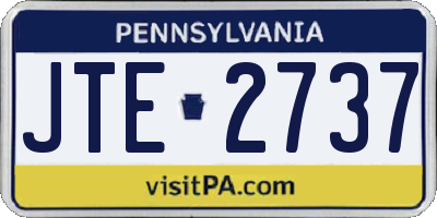 PA license plate JTE2737