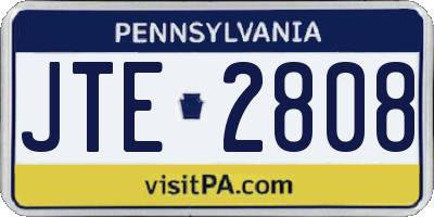 PA license plate JTE2808