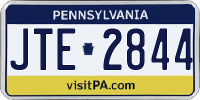 PA license plate JTE2844