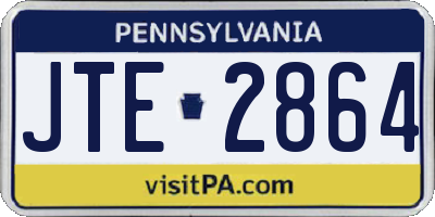 PA license plate JTE2864