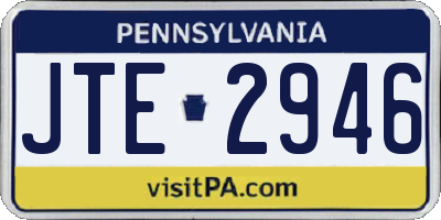 PA license plate JTE2946