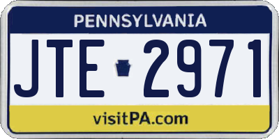 PA license plate JTE2971