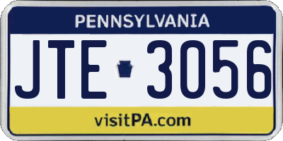 PA license plate JTE3056