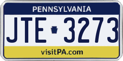 PA license plate JTE3273