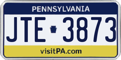 PA license plate JTE3873