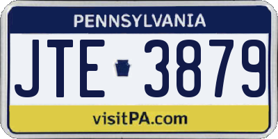 PA license plate JTE3879