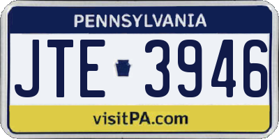 PA license plate JTE3946