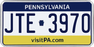 PA license plate JTE3970