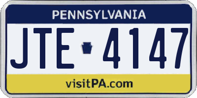 PA license plate JTE4147
